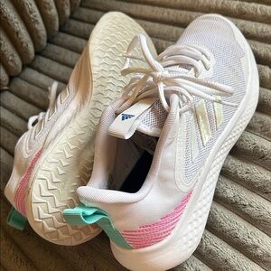 Adidas Fluidstreet Cloud White Running Shoes Size 7 FY8465 Lace Up GUC